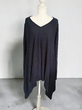 DIANE GILMAN Womens Gray Tunic Sweater Size XL